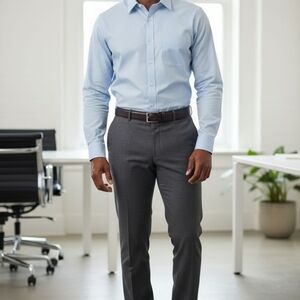 Bachrach Sky Blue Men's Dress Shirt